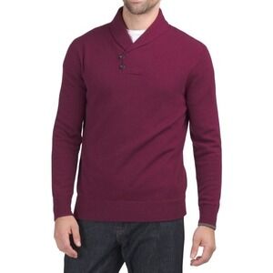 GREYSON Cashmere Narraganset Sweater Hawkeye Maroon Burgundy Men's Sz L NWT!